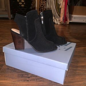 Black Essex Lane open toe bootie - Size 7.5